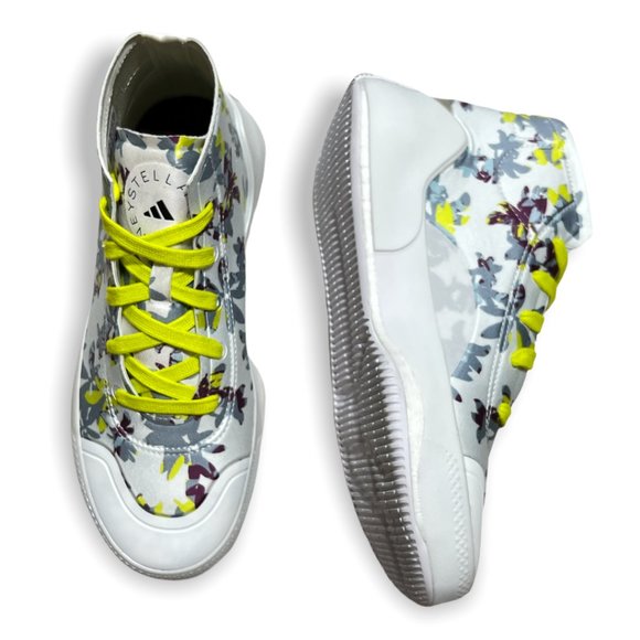 Adidas Stella McCartney Treino Floral Hightop Sneakers Yellowfy1180 Size 6 NWT - Picture 14 of 14